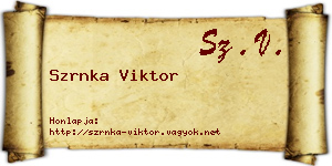 Szrnka Viktor névjegykártya