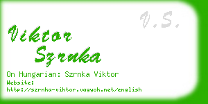 viktor szrnka business card